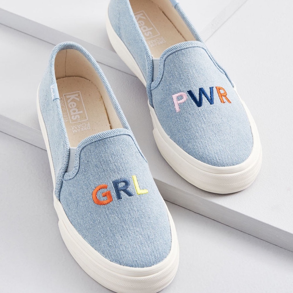 Keds Girl Power Slip-ons NWOT